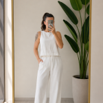 BEYAZ TENSEL KUMAŞ ARKASI FERMUARLI 2’Lİ TAKIM – 27Y-000073(BEYAZ) - Ayşe Kafkas Butik