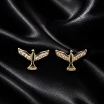 GOLD ZİRKON KANATLI ANKA KUŞU GLORY KÜPE – FK0065-10329 - Ayşe Kafkas Butik