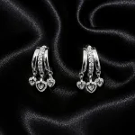 SİLVER ZİRKON TAŞLI SALLANTILI KALPLER GLORY KÜPE – FK0140-10531 - Ayşe Kafkas Butik