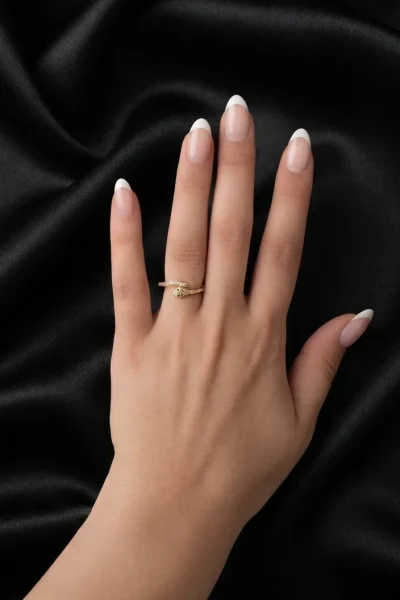 14K GOLD KAPLAMA YILAN TASARIM AYARLI GLORY YÜZÜK – FK14K0065-8622 - Ayşe Kafkas Butik