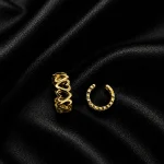 14K GOLD KAPLAMA İÇİ BOŞ KALP SIRALI TASARIM TEKLİ KIKIRDAK KÜPE – FK14K0070-10399 - Ayşe Kafkas Butik