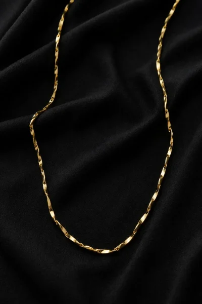 14K GOLD KAPLAMA PRİZMA ZİNCİR 45 CM LUXURY KOLYE/ TÜKEN – FK14K0070-4797 - Ayşe Kafkas Butik