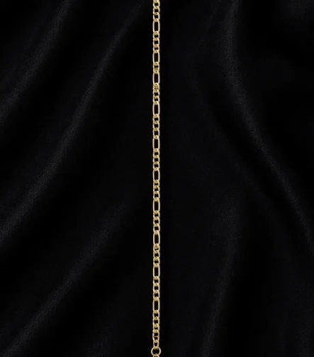 14K GOLD KAPLAMA FİGARO BASİC ZİNCİR TASARIM LUXURY BİLEKLİK – FK14K0075-8214 - Ayşe Kafkas Butik