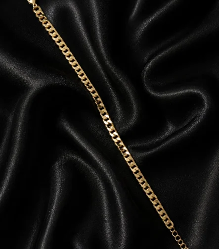 14K GOLD KAPLAMA EZME BİTİŞİK KALIN ZİNCİR TASARIM LUXURY BİLEKLİK – FK14K0075-8236 - Ayşe Kafkas Butik