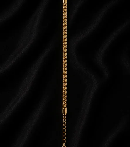 14K GOLD KAPLAMA ORTASI S YAPIŞIK ZİNCİR TASARIM LUXURY BİLEKLİK – FK14K0125-8243 - Ayşe Kafkas Butik