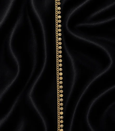 14K GOLD KAPLAMA LAZER KESİM PULLU SALLANTILI ZİNCİR TASARIM LUXURY BİLEKLİK – FK14K0150-8264-GOLD - Ay…