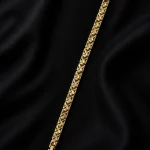 14K GOLD KAPLAMA LAZER KESİM SIRALI X TASARIM LUXURY BİLEKLİK – FK14K0175-8312 - Ayşe Kafkas Butik
