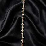 14K GOLD KAPLAMA TAŞLI KELEBEK VE ÇİEÇEK TASARIM LUXURY BİLEKLİK – FK14K0200-8029 - Ayşe Kafkas Butik