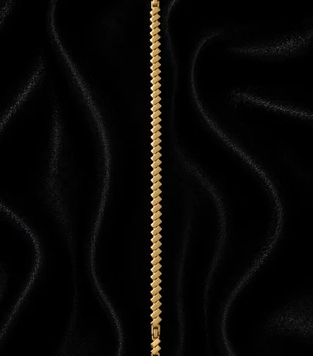 14K GOLD KAPLAMA ÇAPRAZ BİTİŞİK DİKDÖRTGENLER TASARIM LUXURY BİLEKLİK – FK14K0200-8182 - Ayşe Kafkas Bu…