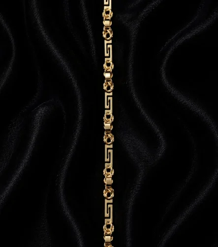 14K GOLD KAPLAMA HALKALARLA BİRLEŞİK AŞK YOLU TASARIM LUXURY BİLEKLİK – FK14K0240-8127 - Ayşe Kafkas Bu…