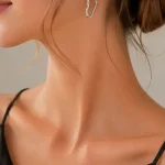 SİLVER KALP BÜYÜK BOY HALKA ÇELİK KÜPE – FKÇLK0035-10235 - Ayşe Kafkas Butik