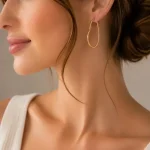 GOLD İNCE KALP ORTA BOY HALKA ÇELİK KÜPE – FKÇLK0035-10268 - Ayşe Kafkas Butik