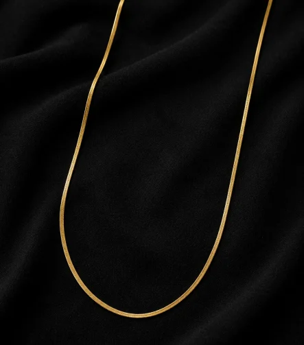 GOLD SLİM İTALYAN ZİNCİR ÇELİK KOLYE 45 CM – FKÇLK0060-1450 - Ayşe Kafkas Butik