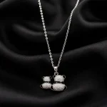 SİLVER ZİRKON İKİZ PANDA TASARIM ÇELİK KOLYE – FKÇLK0065-4874 - Ayşe Kafkas Butik