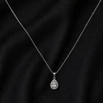 SİLVER ZİRKONLU DAMLA TAŞ TASARIM ÇELİK KOLYE – FKÇLK0065-4944 - Ayşe Kafkas Butik