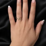 SİLVER ASİMETRİK MİNİ SUYOLU TASARIM AYARLI GLORY YÜZÜK – FKÇLK0065-8617 - Ayşe Kafkas Butik