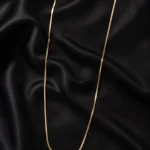 GOLD SLİM İTALYAN ZİNCİR ÇELİK KOLYE 60 CM – FKÇLK0075-1552 - Ayşe Kafkas Butik