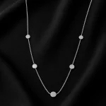 SİLVER MİNİMAL SARMAL ZİNCİR YUVARLAK PLAKA SIRALI ÇELİK KOLYE – FKÇLK0080-4659 - Ayşe Kafkas Butik