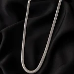 SİLVER BALIK SIRTI ÇELİK KOLYE 45CM – FKÇLK0087-2388 - Ayşe Kafkas Butik