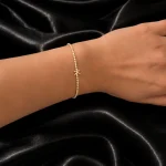 GOLD MUHTELİF ZİRKON TAŞ DETAYLI HARF BİLEKLİK/STOK GİRİLMESİN – FKÇLK0100-5551-GOLD - Ayşe Kafkas Butik