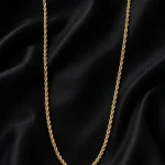 GOLD 60 CM 4MM BURGU ÇELİK KOLYE – FKÇLK0125-4985 - Ayşe Kafkas Butik