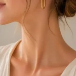 GOLD ATAÇ ORTA BOY HALKA ÇELİK KÜPE – FKEÇLK0035-10238 - Ayşe Kafkas Butik