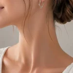 SİLVER YILDIZ KÜÇÜK BOY HALKA ÇELİK KÜPE – FKEÇLK0035-10243 - Ayşe Kafkas Butik