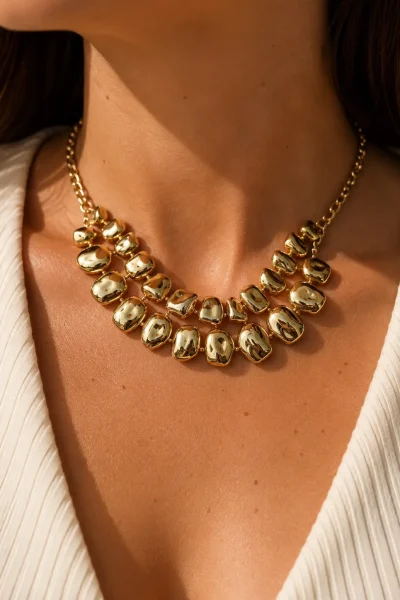 MANGO MODEL GOLD TASARIM KOLYE – FKMNGO0450-MHTLF-GOLD - Ayşe Kafkas Butik