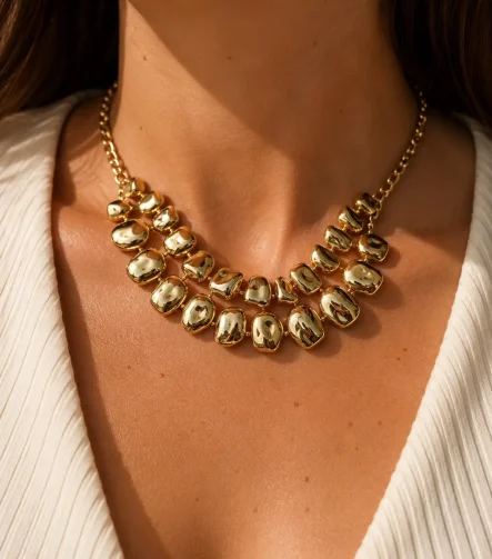 MANGO MODEL GOLD TASARIM KOLYE – FKMNGO0450-MHTLF-GOLD - Ayşe Kafkas Butik