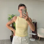 KAYIK YAKA YUMUŞAK KUMAŞ BLUZ