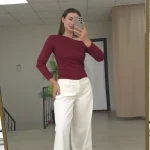 MODAL KUMAŞ DÜŞÜK OMUZ BLUZ BORDO