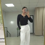 MODAL KUMAŞ ESNEK PALAZZO PANTOLON BEYAZ