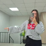 ÇİZGİLİ SWEETSHİRT BEYAZ SİYAH ÇİZGİLİ