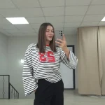 ÇİZGİLİ SWEETSHİRT BEYAZ LACİVERT ÇİZGİLİ